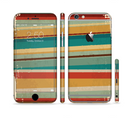 The Vintage Orange Slanted Stripes Sectioned Skin Series for the Apple iPhone 6/6s