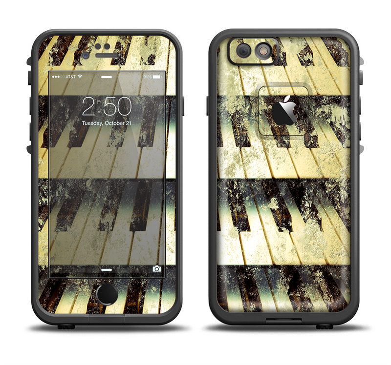 The Vintage Pianos Keys Apple iPhone 6/6s LifeProof Fre Case Skin Set