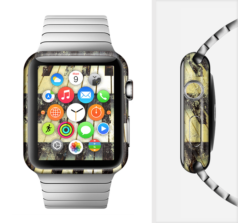 The Vintage Pianos Keys Full-Body Skin Set for the Apple Watch