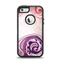 The Vintage Purple Curves with Floral Design Apple iPhone 5-5s Otterbox Defender Case Skin Set