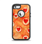 The Vintage Subtle Red and Orange Hearts Apple iPhone 5-5s Otterbox Defender Case Skin Set