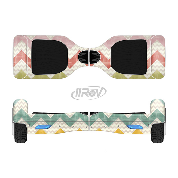 The Vintage Summer Colored Chevron V4 Full-Body Skin Set for the Smart Drifting SuperCharged iiRov HoverBoard