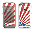 The Vintage Tan American Flag Apple iPhone 5-5s LifeProof Fre Case Skin Set