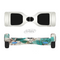 The Vintage Teal and Tan Abstract Floral Design Full-Body Skin Set for the Smart Drifting SuperCharged iiRov HoverBoard