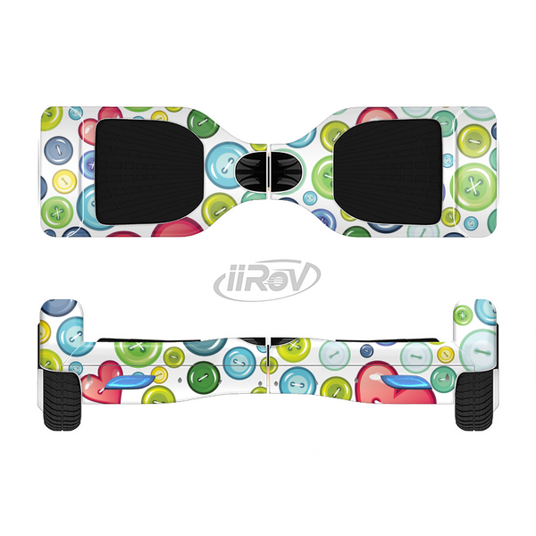 The Vintage Vector Heart Buttons Full-Body Skin Set for the Smart Drifting SuperCharged iiRov HoverBoard