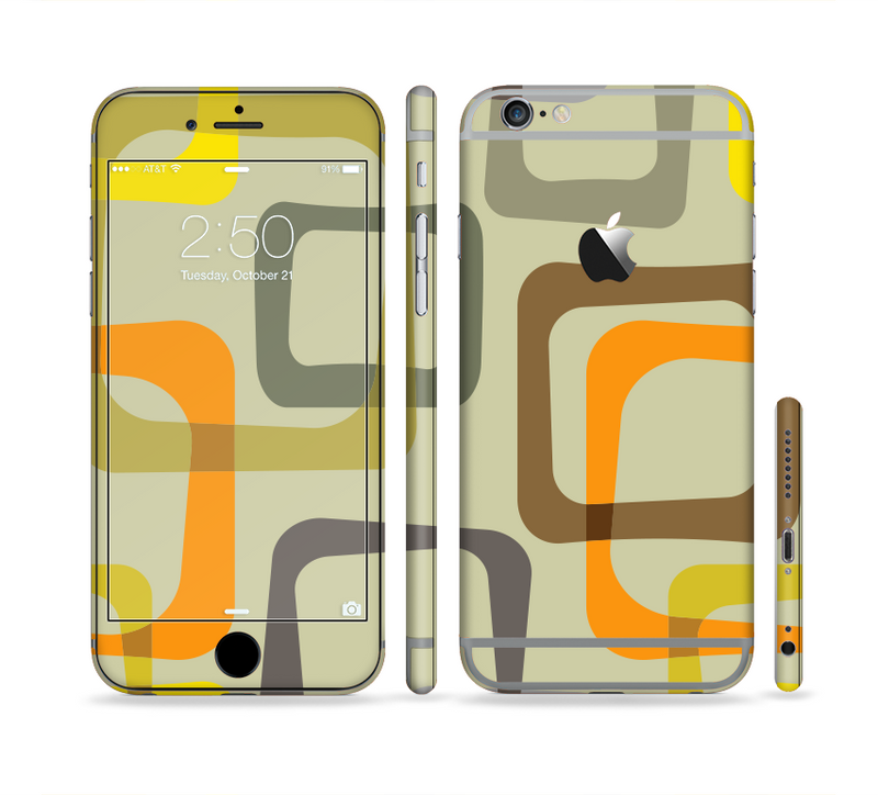 The Vintage Vector Square Pattern Sectioned Skin Series for the Apple iPhone 6/6s Plus