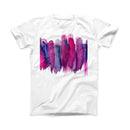 The Violet Mixed Watercolor ink-Fuzed Front Spot Graphic Unisex Soft-Fitted Tee Shirt