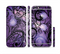The Violet with Black Highlighted Spirals Sectioned Skin Series for the Apple iPhone 6/6s