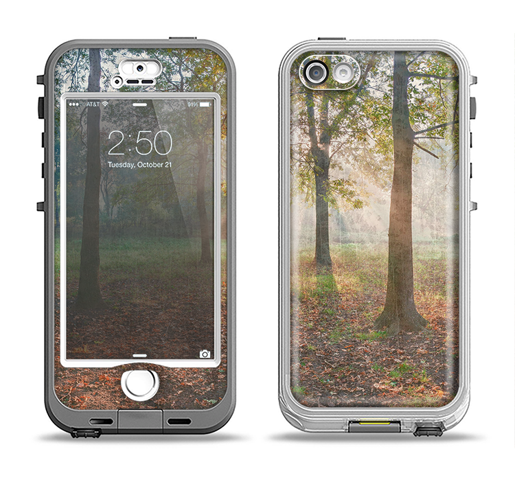 The Vivia Colored Sunny Forrest Apple iPhone 5-5s LifeProof Nuud Case Skin Set