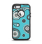The Vivid Blue & Black Paisley Design Apple iPhone 5-5s Otterbox Defender Case Skin Set
