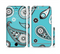 The Vivid Blue & Black Paisley Design Sectioned Skin Series for the Apple iPhone 6/6s Plus