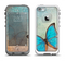 The Vivid Blue Butterfly On Textile Apple iPhone 5-5s LifeProof Fre Case Skin Set