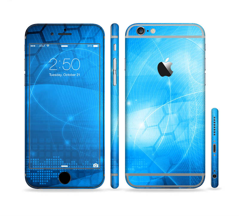 The Vivid Blue Fantasy Surface Sectioned Skin Series for the Apple iPhone 6/6s Plus