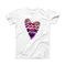The Vivid Colorful Chevron Water Heart ink-Fuzed Front Spot Graphic Unisex Soft-Fitted Tee Shirt