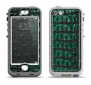 The Vivid Green Crocodile Skin Apple iPhone 5-5s LifeProof Nuud Case Skin Set