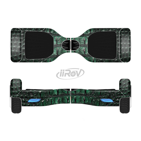The Vivid Green Crocodile Skin Full-Body Skin Set for the Smart Drifting SuperCharged iiRov HoverBoard