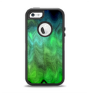 The Vivid Green Sagging Painted Surface Apple iPhone 5-5s Otterbox Defender Case Skin Set