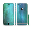 The Vivid Green Watercolor Panel Sectioned Skin Series for the Apple iPhone 6/6s Plus