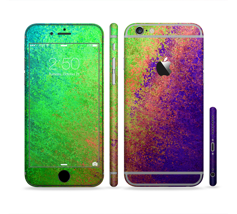 The Vivid Neon Colored Texture Sectioned Skin Series for the Apple iPhone 6/6s Plus