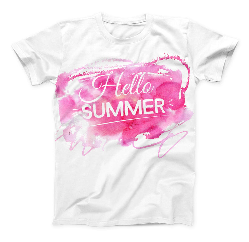 The Vivid Pink Hello Summer ink-Fuzed Unisex All Over Full-Printed Fitted Tee Shirt