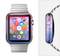 The Vivid Pink and Blue Space Full-Body Skin Set for the Apple Watch