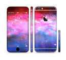The Vivid Pink and Blue Space Sectioned Skin Series for the Apple iPhone 6/6s Plus