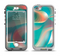 The Vivid Turquoise 3D Wave Pattern Apple iPhone 5-5s LifeProof Nuud Case Skin Set