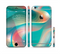 The Vivid Turquoise 3D Wave Pattern Sectioned Skin Series for the Apple iPhone 6/6s