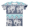 The Walking Sacred Elephant Pattern ink-Fuzed Unisex All Over Full-Printed Fitted Tee Shirt