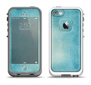 The WaterColor Blue Texture Panel Apple iPhone 5-5s LifeProof Fre Case Skin Set