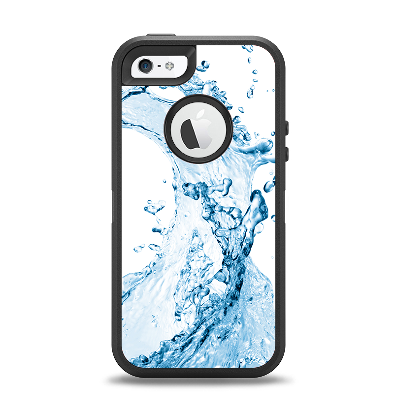The Water Splashing Wave Apple iPhone 5-5s Otterbox Defender Case Skin Set