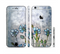 The Watercolor Blue Vintage Flowers Sectioned Skin Series for the Apple iPhone 6/6s Plus