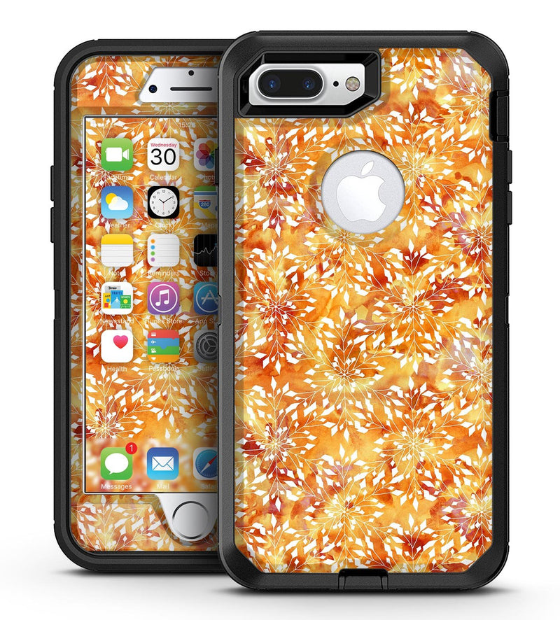 The Watercolor Orange and Red Snow Crystal - iPhone 7 Plus/8 Plus OtterBox Case & Skin Kits