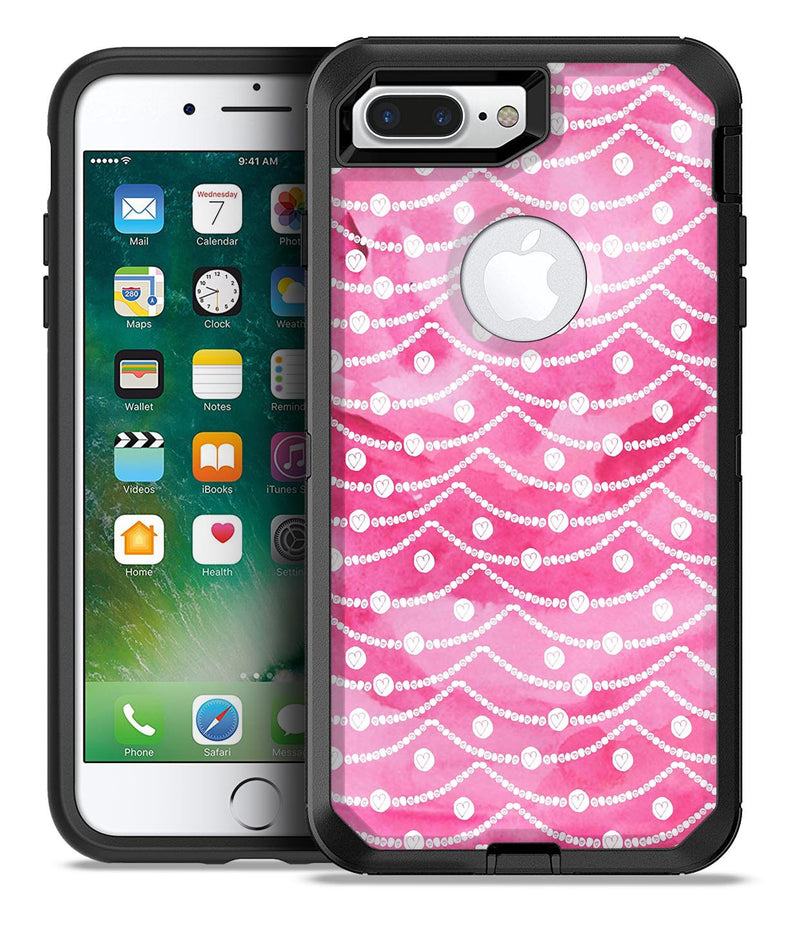 The Watercolor Shades of Pink on a String - iPhone 7 or 7 Plus Commuter Case Skin Kit