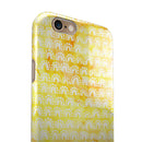 The Watercolor Yellow Surface with White Semi-Circles iPhone 6/6s or 6/6s Plus 2-Piece Hybrid INK-Fuzed Case