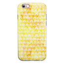 The Watercolor Yellow Surface with White Semi-Circles iPhone 6/6s or 6/6s Plus 2-Piece Hybrid INK-Fuzed Case