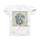 The We Were Born to be Real ink-Fuzed Front Spot Graphic Unisex Soft-Fitted Tee Shirt