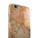 The Western World Map iPhone 6/6s or 6/6s Plus 2-Piece Hybrid INK-Fuzed Case