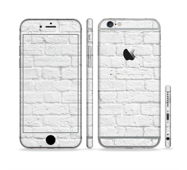The White Brick Wall Sectioned Skin Series for the Apple iPhone 6/6s Plus