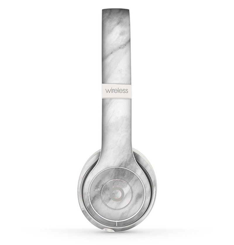 The White Marble Surface Skin Set for the Beats by Dre Solo 2 Wireless Headphones