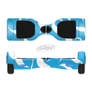 The White Mustaches with blue background Full-Body Skin Set for the Smart Drifting SuperCharged iiRov HoverBoard