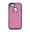 The White & Pink Sharp Chevron Pattern Apple iPhone 5-5s Otterbox Defender Case Skin Set