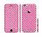 The White & Pink Sharp Chevron Pattern Sectioned Skin Series for the Apple iPhone 6/6s Plus