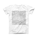 The White Scratched Marble ink-Fuzed Front Spot Graphic Unisex Soft-Fitted Tee Shirt