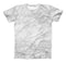 The White Scratched Marble ink-Fuzed Unisex All Over Full-Printed Fitted Tee Shirt