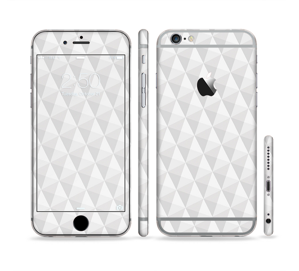 The White Studded Seamless Pattern Sectioned Skin Series for the Apple iPhone 6/6s Plus