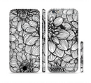 The White and Black Flower Illustration Sectioned Skin Series for the Apple iPhone 6/6s
