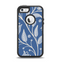 The White and Blue Vector Branches Apple iPhone 5-5s Otterbox Defender Case Skin Set