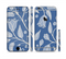 The White and Blue Vector Branches Sectioned Skin Series for the Apple iPhone 6/6s