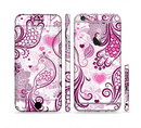 The White and Pink Birds with Floral Pattern Sectioned Skin Series for the Apple iPhone 6/6s Plus